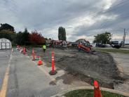 Hot spot pavement repair on Jefferson Street