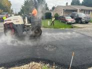 Hot spot pavement repair on Sheridan Street