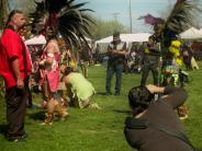 Photo of man being photographed