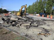 Breaking up the asphalt