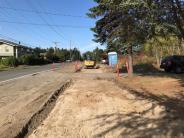 Grading the area