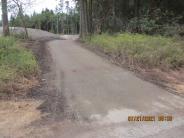 New maintenance road adjacent to lower pond