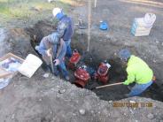 Crews working on the Joint Utility Trench