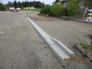 A portion of the curb installation.