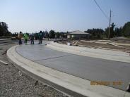 Roundabout installation and construction continues