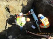 Crews tested the watermain to ensure everything was in working order and installed correctly