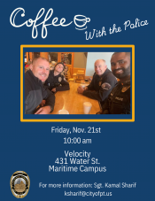 Coffee with Chief Olson and PT Police Officers