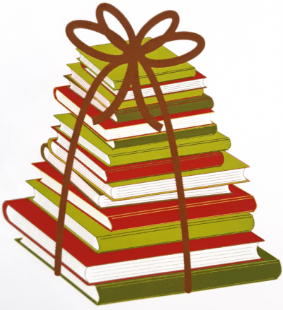 Books wrapped in a bow