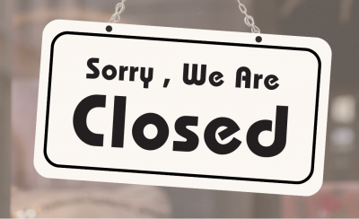 we are closed sign