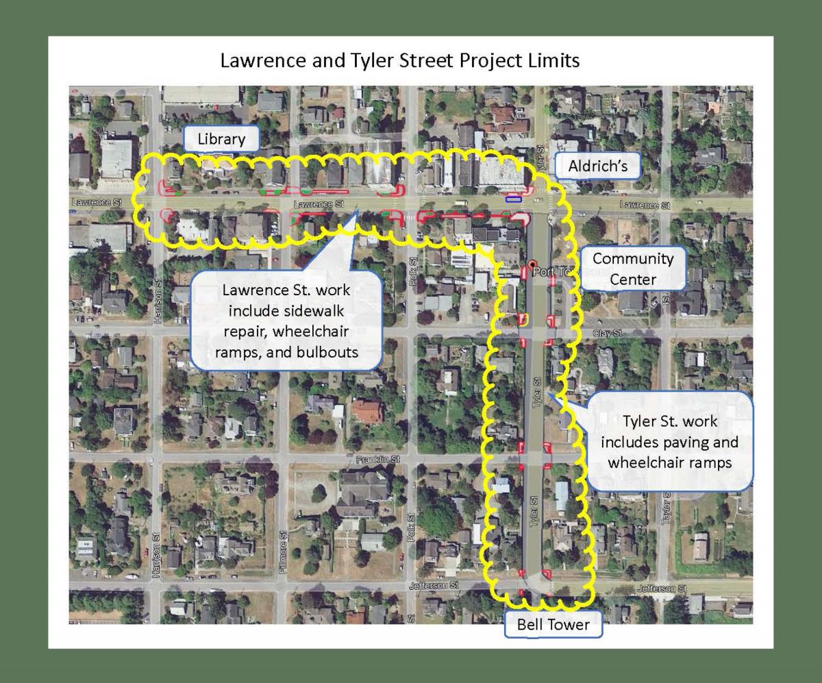 Map of Lawrence and Tyler Streets