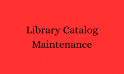 Library Catalog Maintenance
